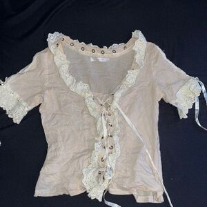 ruffled corset top